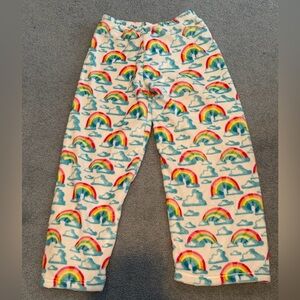 NWOT - Heartbreaker Super Soft Rainbow Print Kids Pajama Bottoms - Medium (8/10)